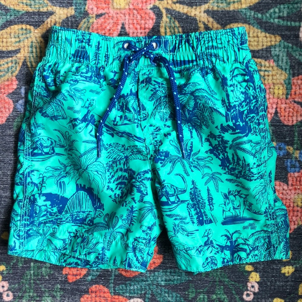 Gap Toddler Dinosaur Print Swim Trunks, Size 2T